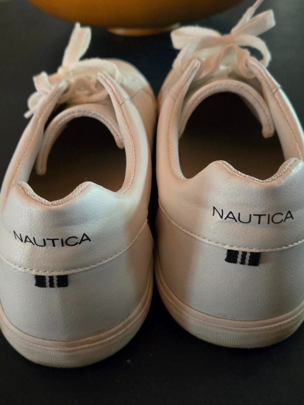White Nautica Sneakers Men's Size 13- Gently Used Comfortable and Durable